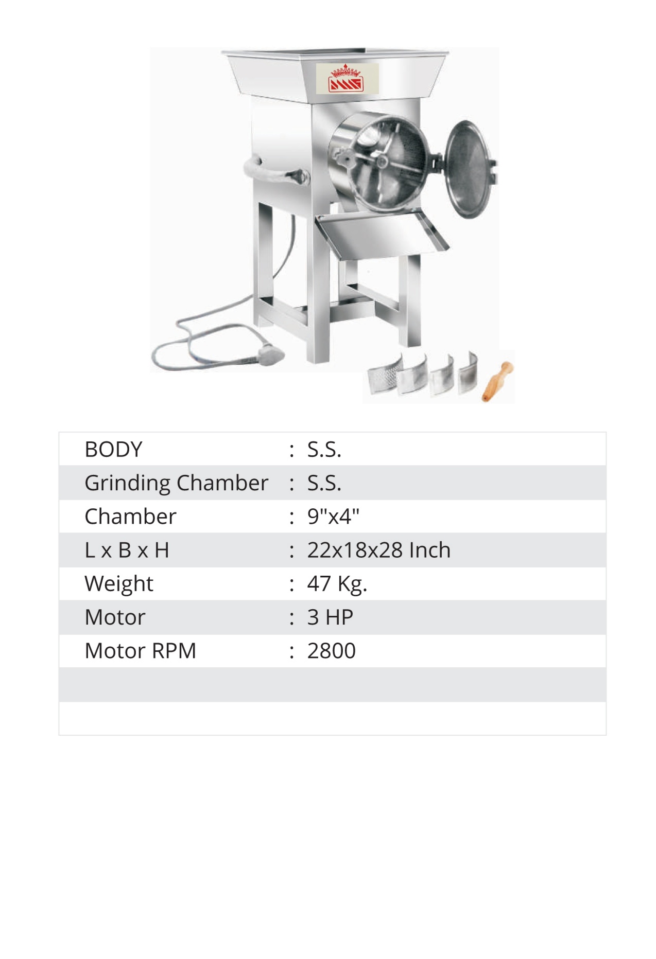 9 3 HP Super Deluxe Gravy Machine Maharaja Machinery